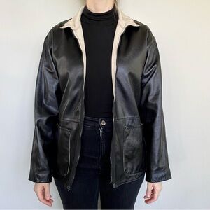 Danier reversible genuine leather rain jacket. 🖤